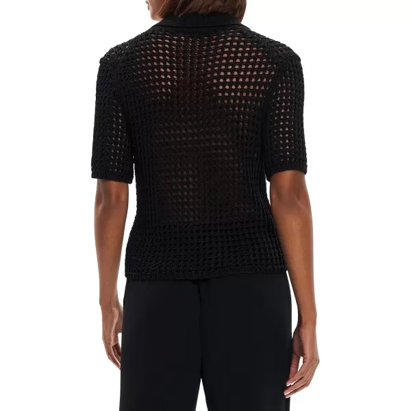 Theory Womens Shrunken Camp ShirtBlack