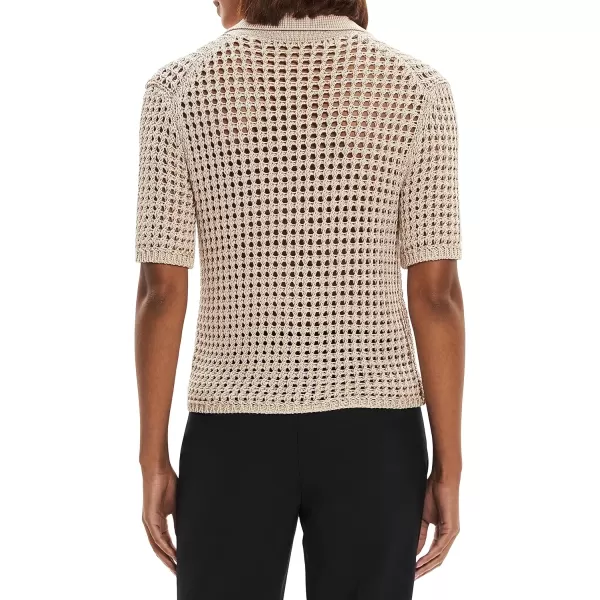 Theory Womens Shrunken Camp ShirtBone