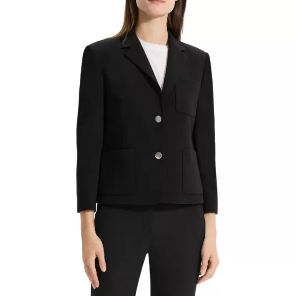 Theory Womens Shrunken Patch Pocket JacketBlack