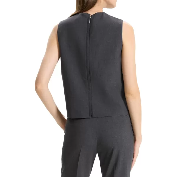 Theory Womens Sleeveless Clean ShellCharcoal Melange