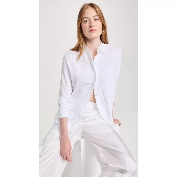 Theory Womens Slim Collared TopWhite