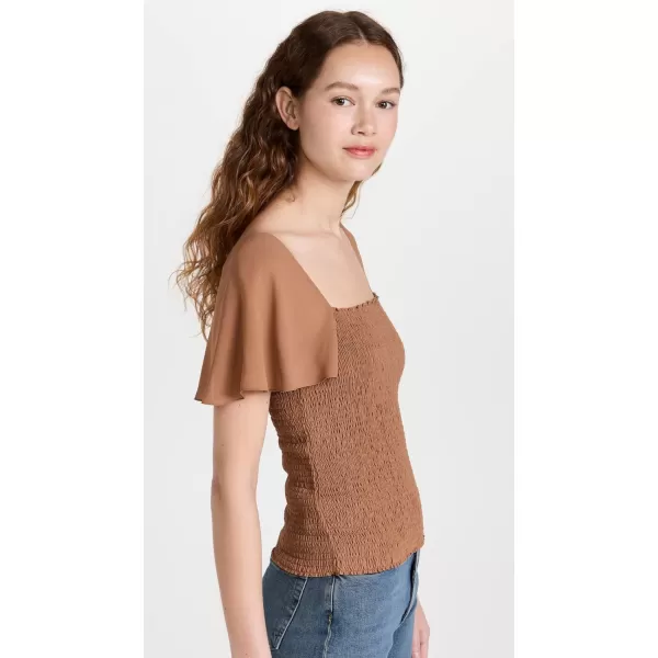 Theory Womens Smocked TopBronze