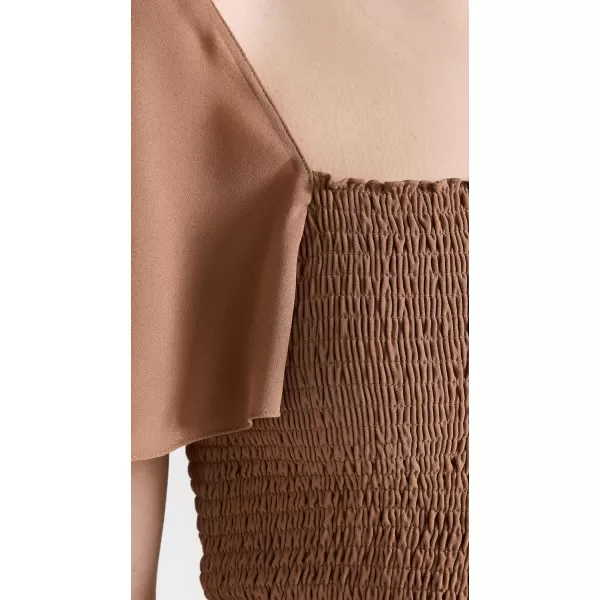 Theory Womens Smocked TopBronze