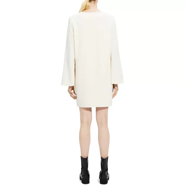 Theory Womens Split Neck Crepe Mini DressRice