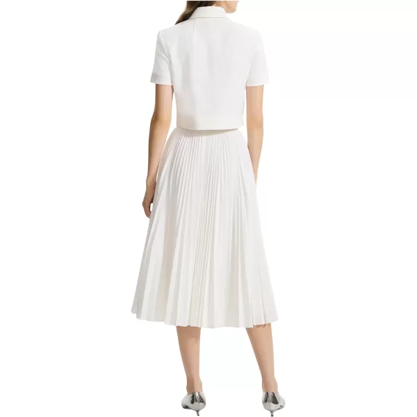 Theory Womens Sunburst Midi Skirt White 0White