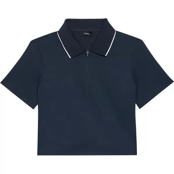 Theory Womens Tennis Polo Zip TopNocturne Navy