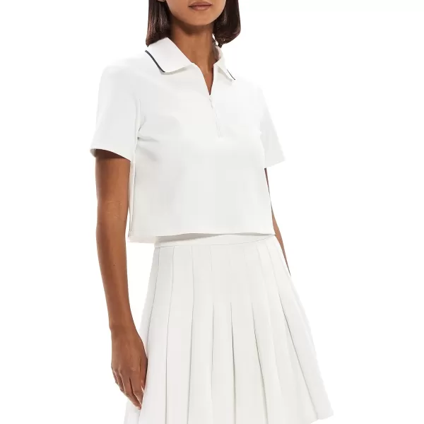 Theory Womens Tennis Polo Zip TopWhite