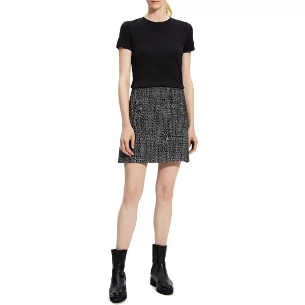 Theory Womens Tweed Mini SkirtBlack Multi