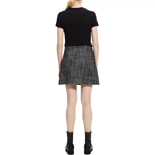 Theory Womens Tweed Mini SkirtBlack Multi