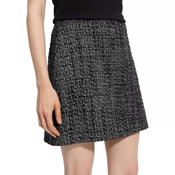 Theory Womens Tweed Mini SkirtBlack Multi