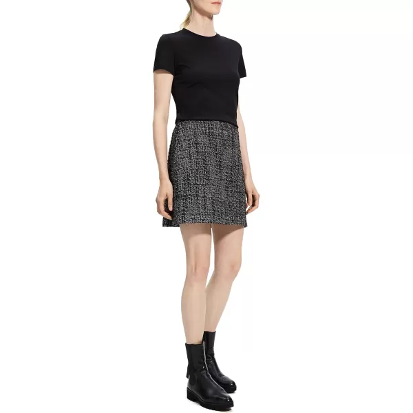 Theory Womens Tweed Mini SkirtBlack Multi