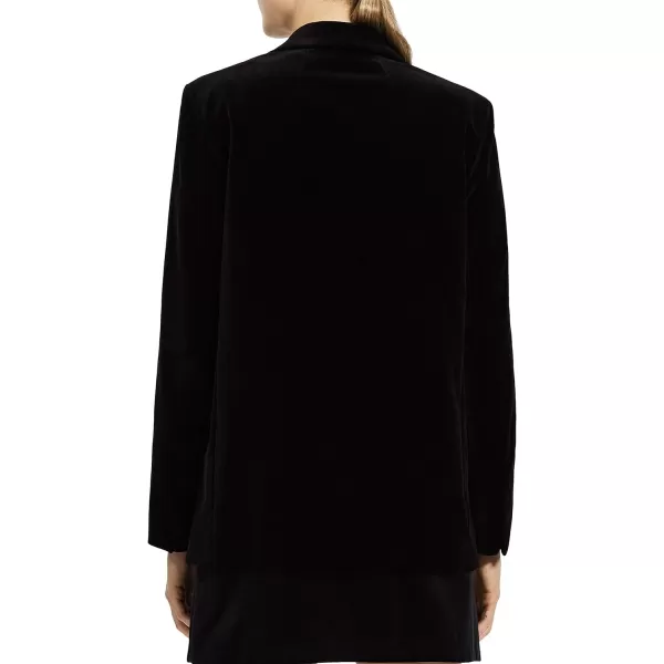 Theory Womens Velvet Casual BlazerBlack