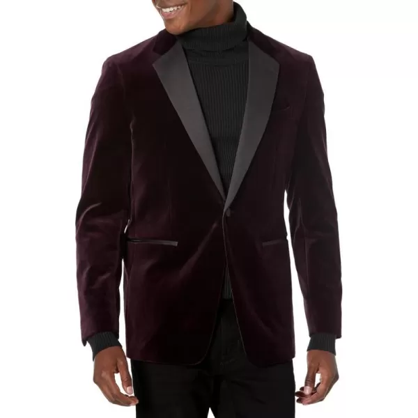 Theory Mens Chambers Tux in Plush VelvetMalbec