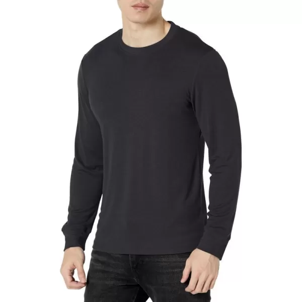 Theory Mens Essential Tee Long Sleeve in Anemone MilanoBlack