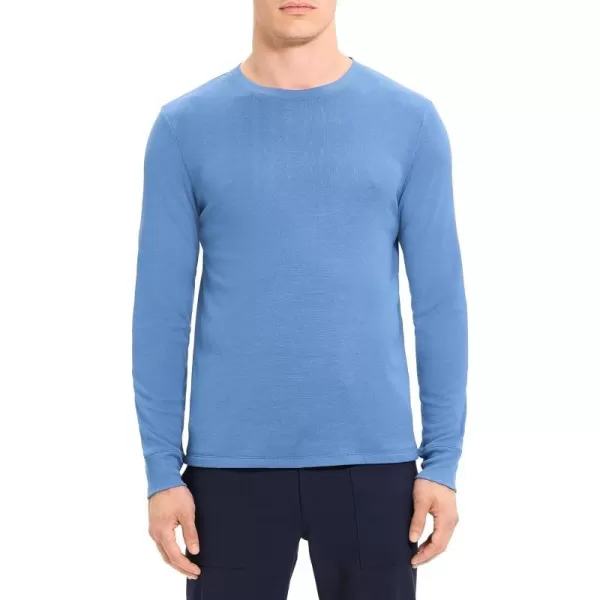 Theory Mens Essential Tee Long Sleeve in Anemone MilanoStellar