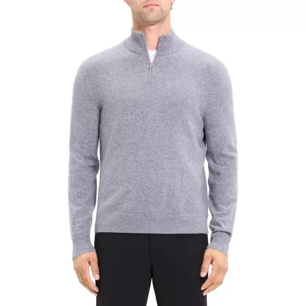 Theory Mens Hilles Quarter Zip Cashmere SweaterDerby Heather