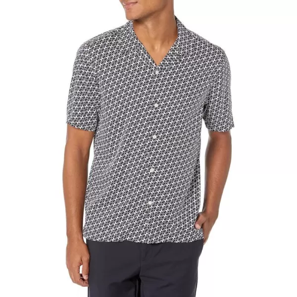 Theory Mens Irving Abstract ShirtBalticWhite