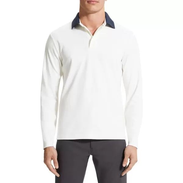 Theory Mens Long Sleeve Kayser PoloIvory