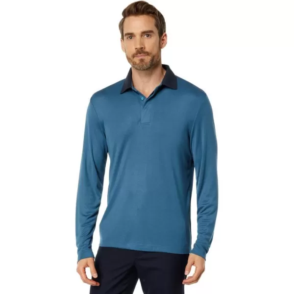 Theory Mens Long Sleeve Kayser PoloMidnight