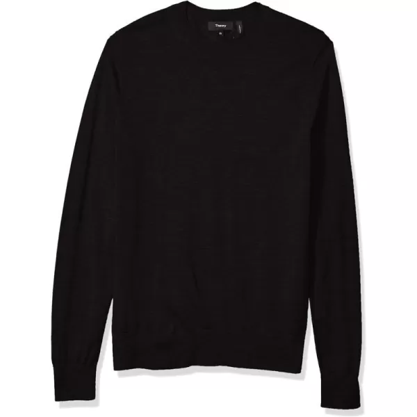 Theory Mens Merino Wool Sweater Crew Neck PoBlack