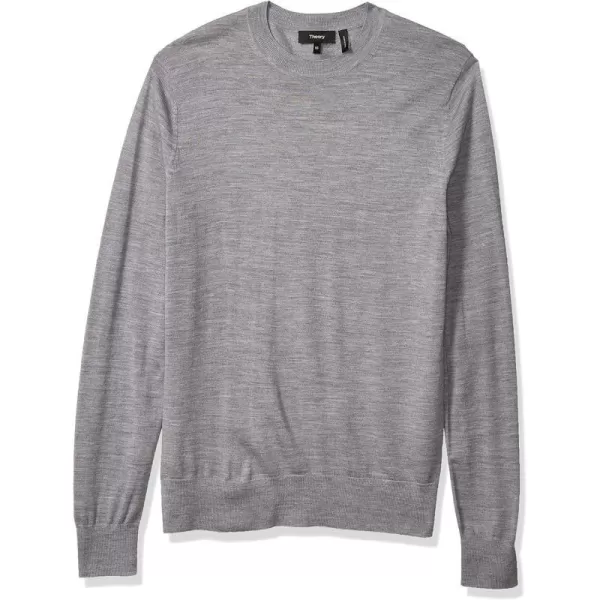 Theory Mens Merino Wool Sweater Crew Neck PoCool Heather Grey