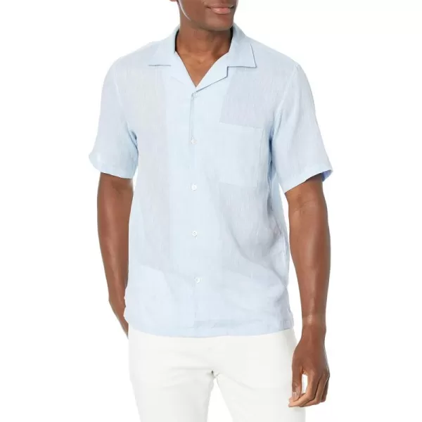 Theory Mens Noll Ss Cc Nt Summer Linen Shirting 3Olympic