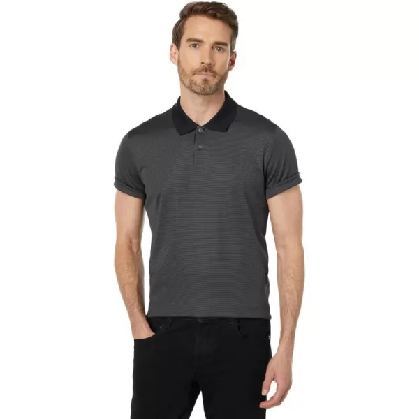 Theory Mens Standard Polo Current StripeBlackDk Grey