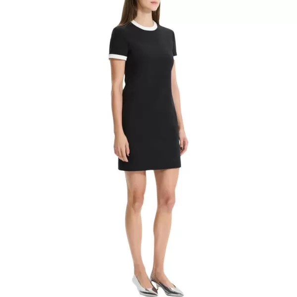 Theory Womens Bicolor Dress BlackIvory 0BlackIvory