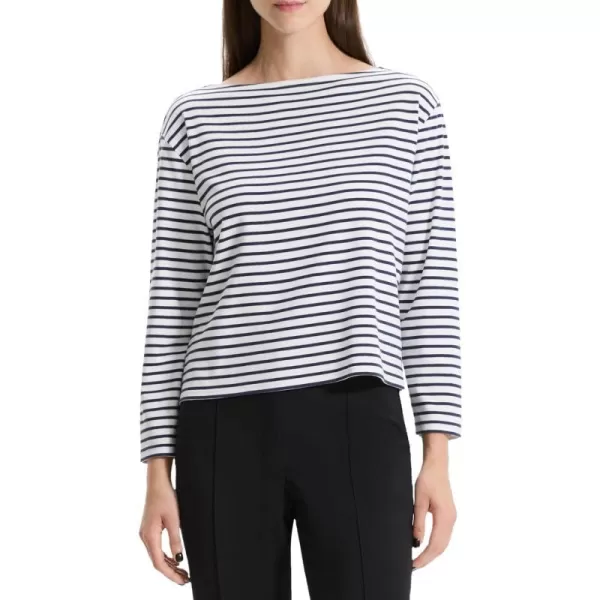 Theory Womens Boatneck TeeNavy Multi