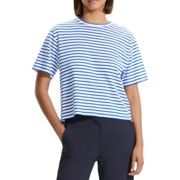 Theory Womens Boxy CrewWave Multi