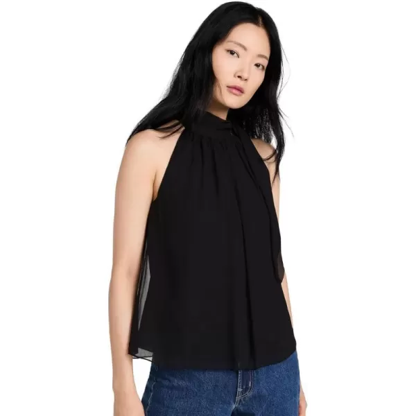 Theory Womens Halter Bow TopBlack