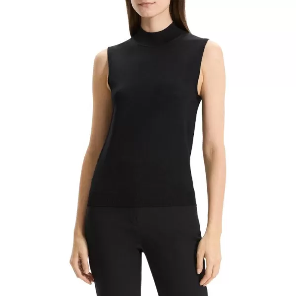 Theory Womens Mock Neck Shell RBlack