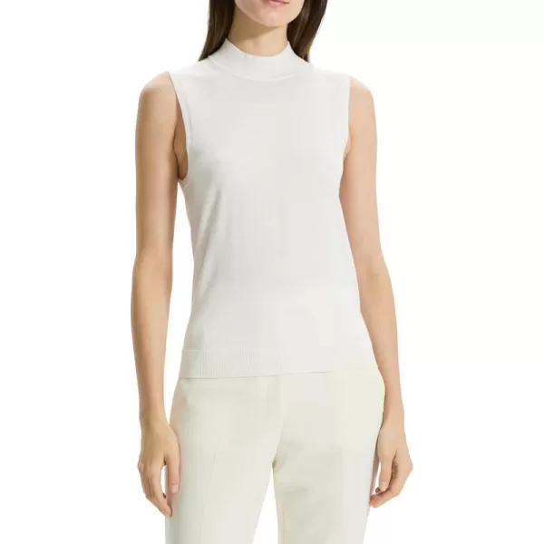 Theory Womens Mock Neck Shell RNew Ivory