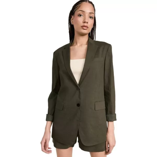 Theory Womens Rolled Sleeve Bf JacketDark Olive