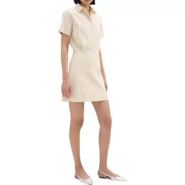 Theory Womens Short Sleeve Shirt DressLight Linen