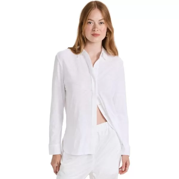 Theory Womens Slim Collared TopWhite