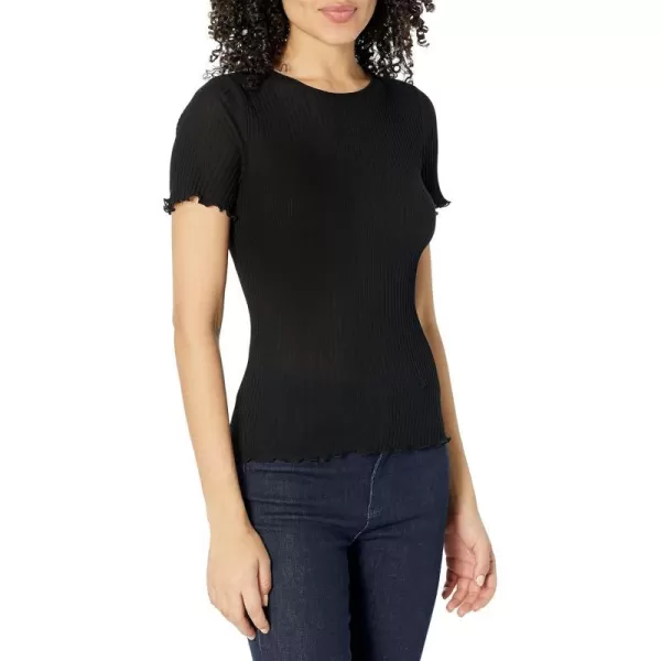 Theory Womens Slim Tee TTexturedBlack