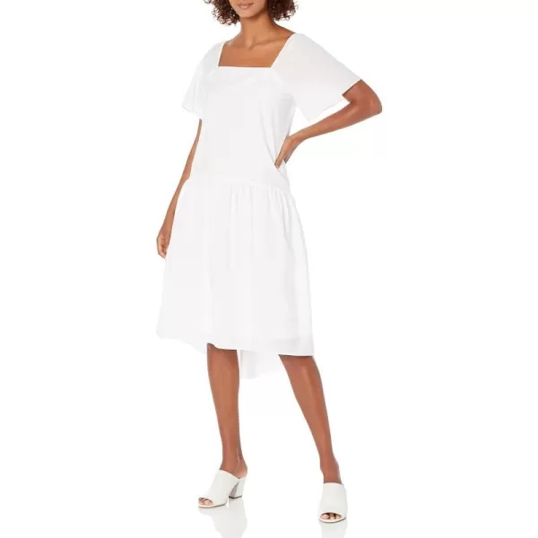 Theory Womens Square Tier Midi DressWhite