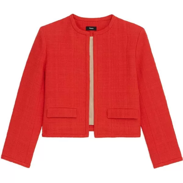 Theory Womens Tonal Tweed Short JacketGrenadine