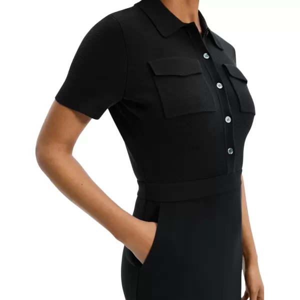 Theory Womens Military Midi DressBlack