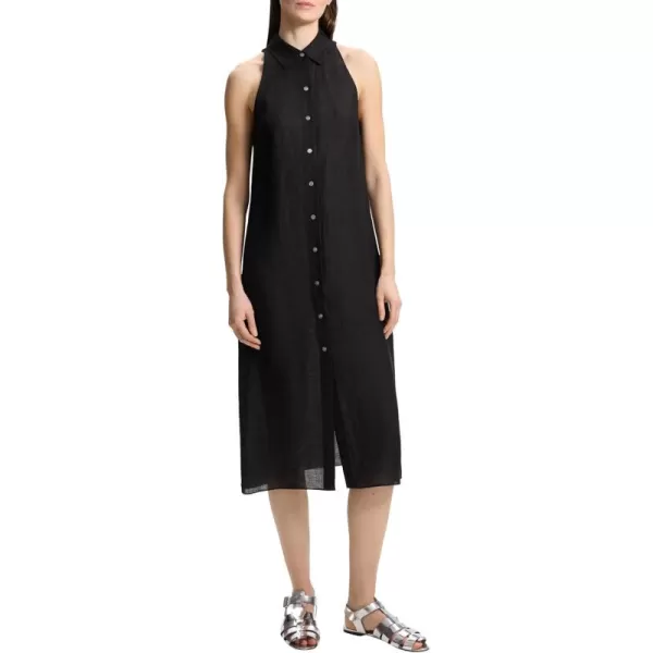 Theory Womens Halter Neck Shirt DressBlack