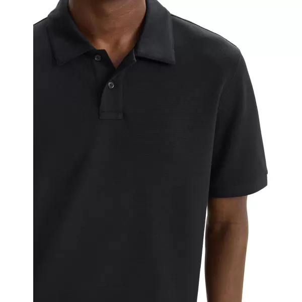 Theory Mens Delroy Polo in Double Pique JerseyBlack