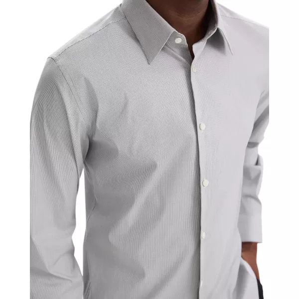 Theory Mens Sylvain Shirt in Poplin GridBlackWhite