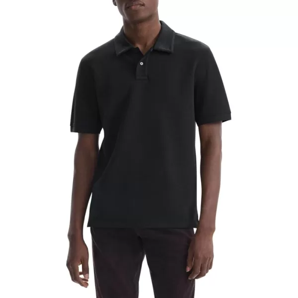 Theory Mens Delroy Polo in Double Pique JerseyBlack