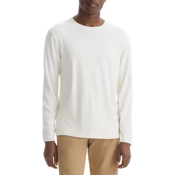 Theory Mens Essential Tee Long Sleeve in Anenome MilanoWinter White