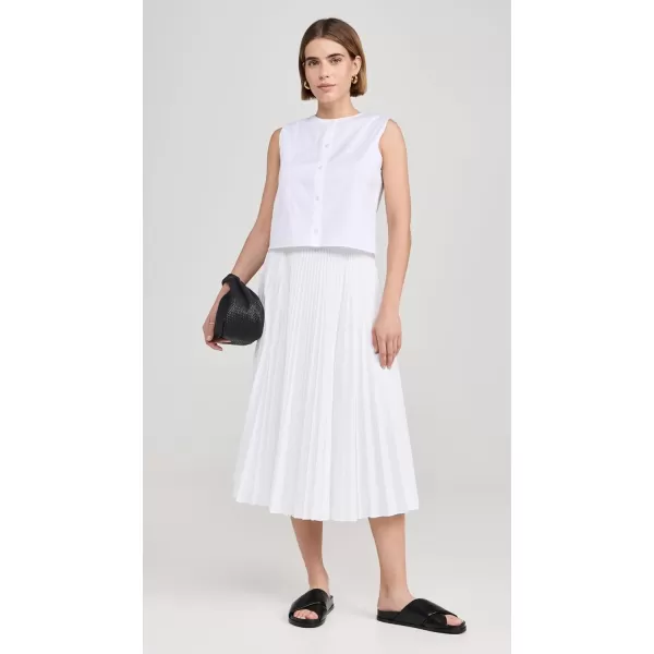 Theory Womens Pleated Midi SkirtWhite