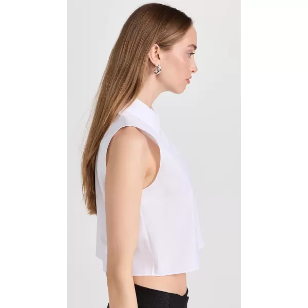 imageTheory Womens Fitted Sleeveless ShirtWhite