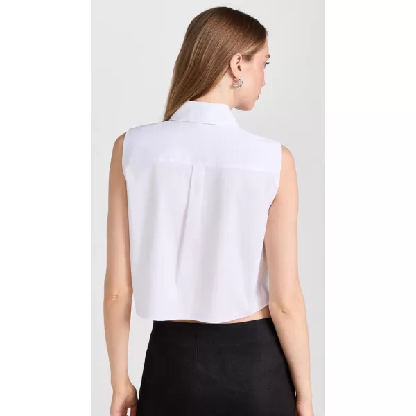 imageTheory Womens Fitted Sleeveless ShirtWhite