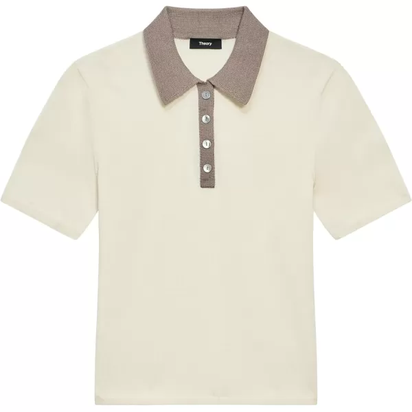 imageTheory Womens Contrast PoloIvoryCinder