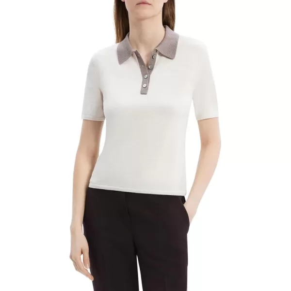 imageTheory Womens Contrast PoloIvoryCinder